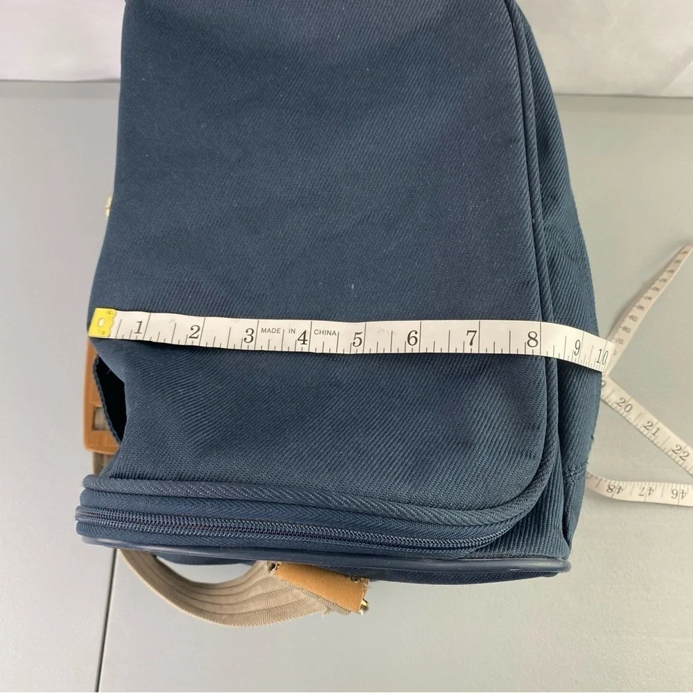 Protocol navy & tan medium sized overnight travel bag 14x8x8